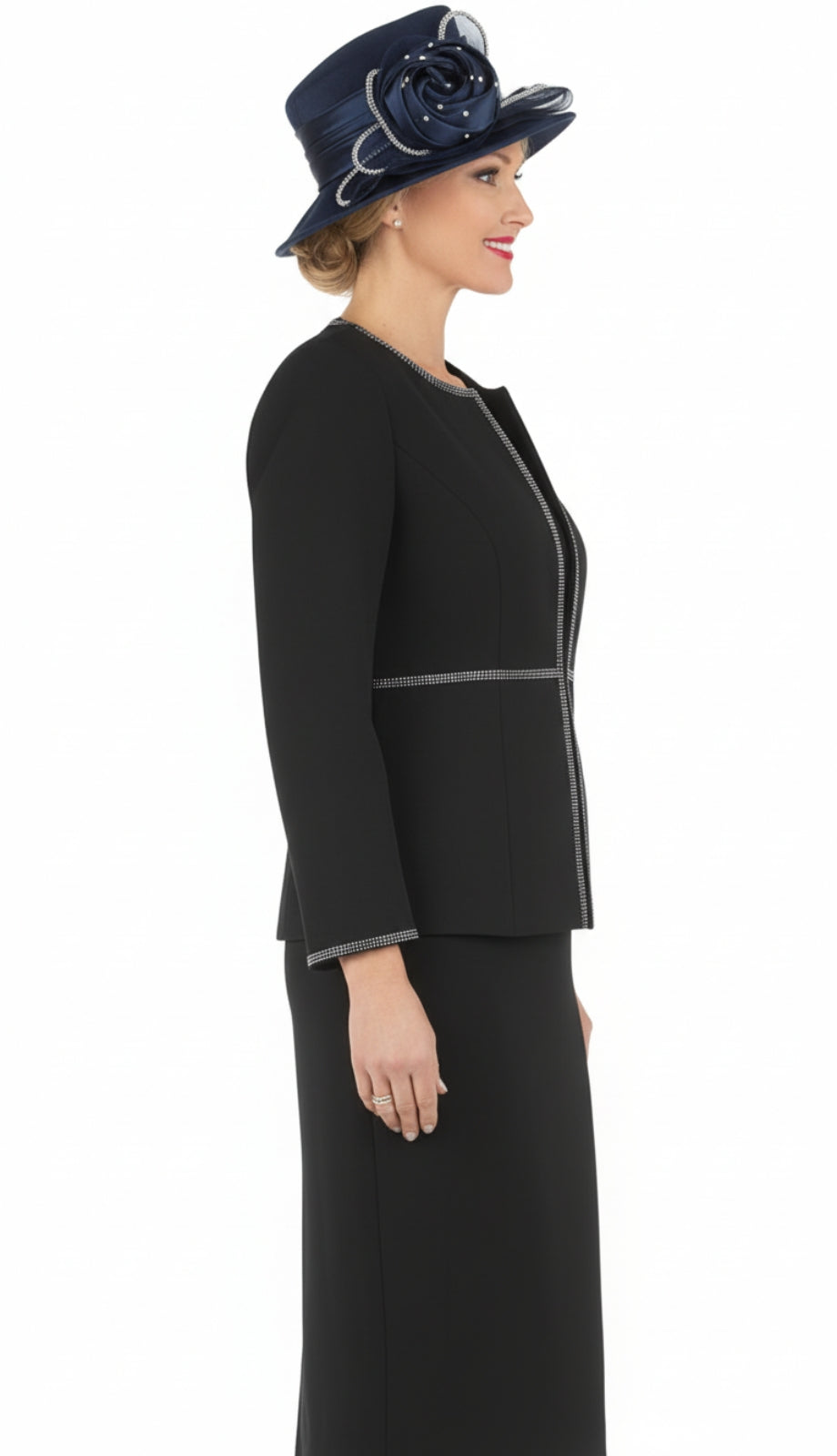 Giovanna 0652-BLK Church Suit