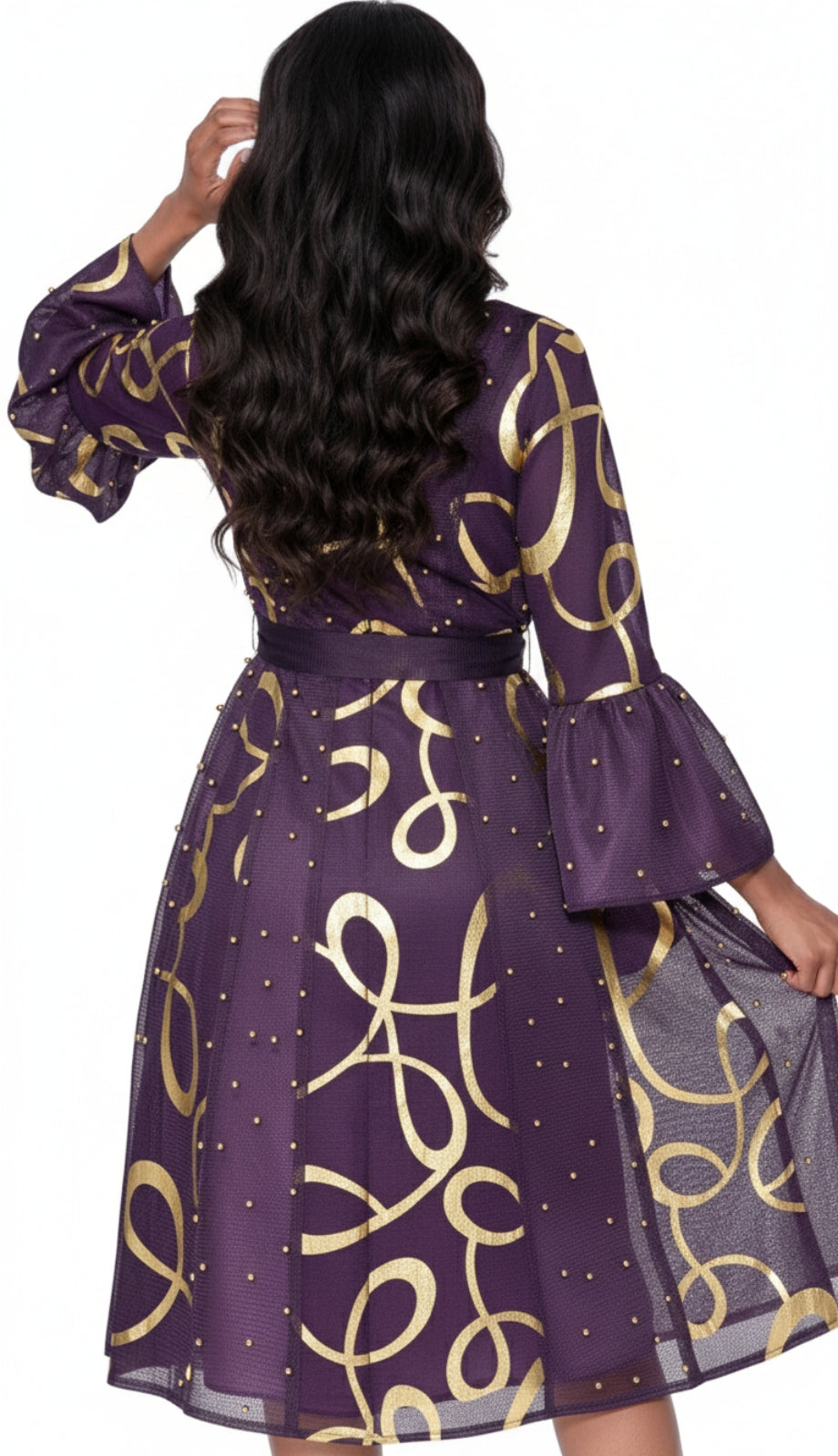 Nubiano 100541-PWG-QS Church Dress