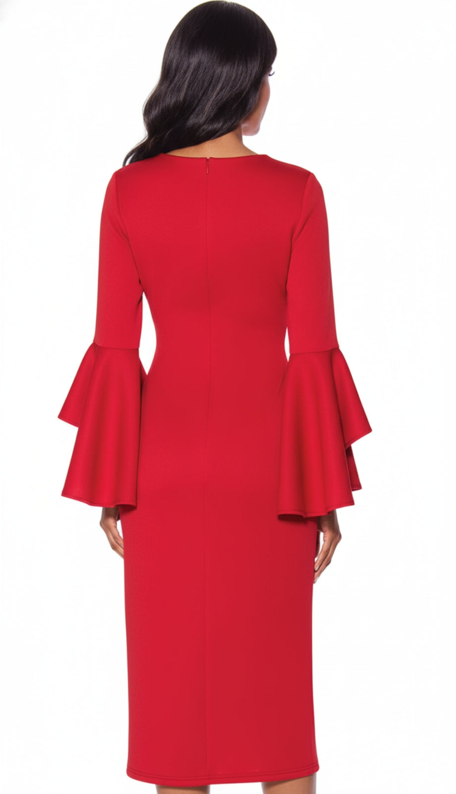 Nubiano 12081-RED-IH Church Dress