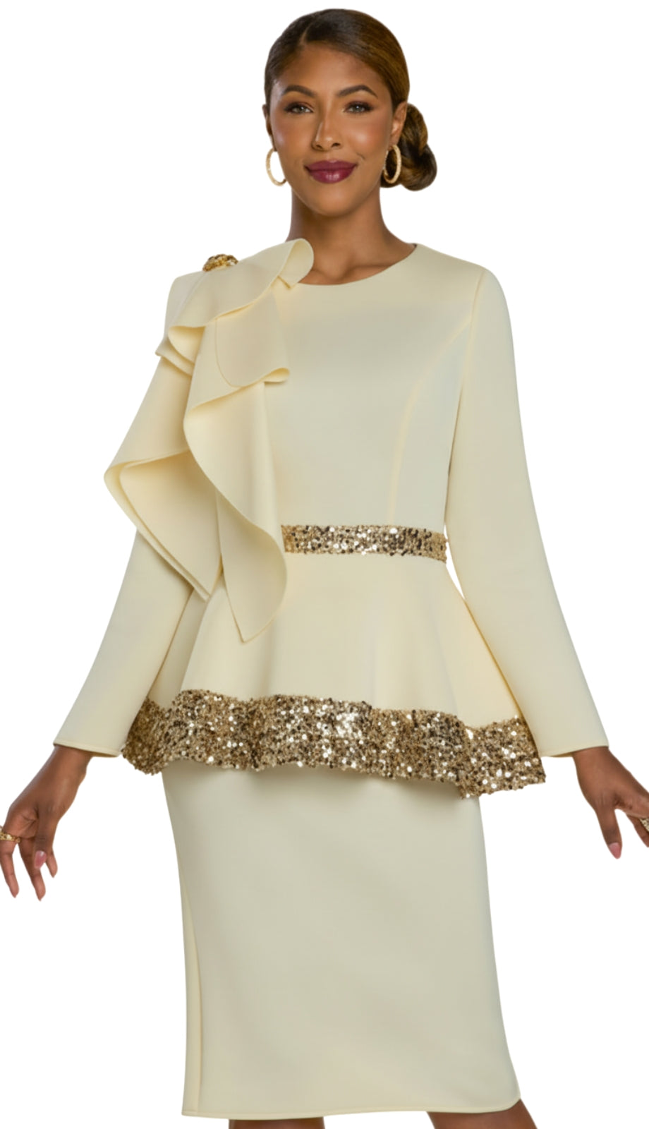Donna Vinci 12231-BTR Church Suit