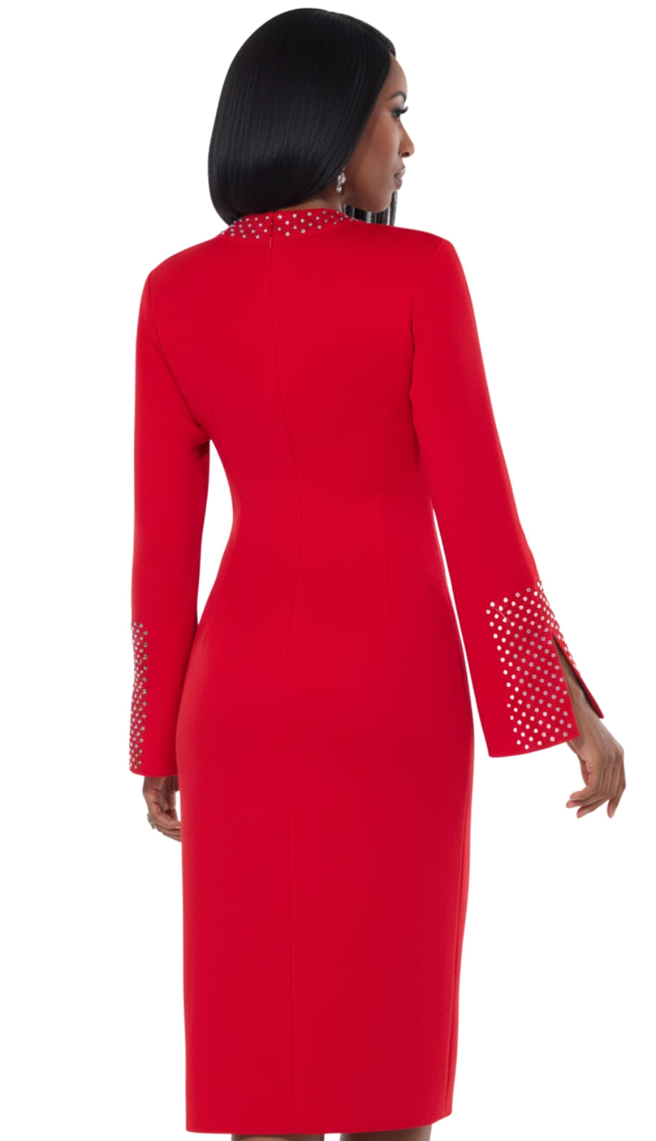 Donna Vinci 13437-RED-QS Church Dress