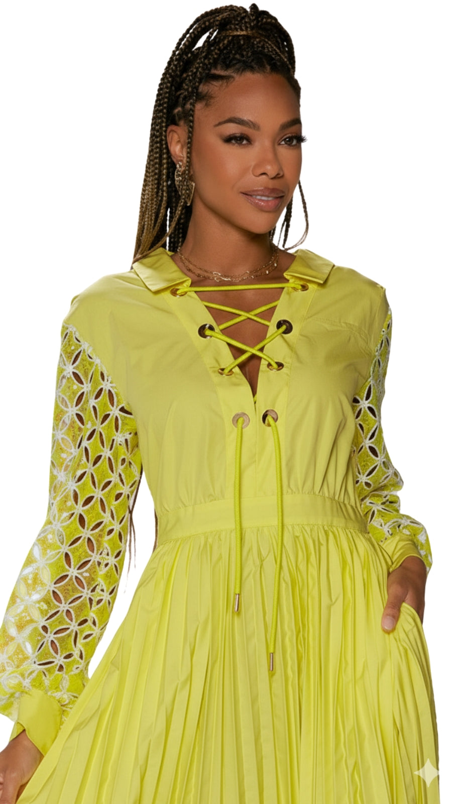 Love the Queen 17526-LMN Dress