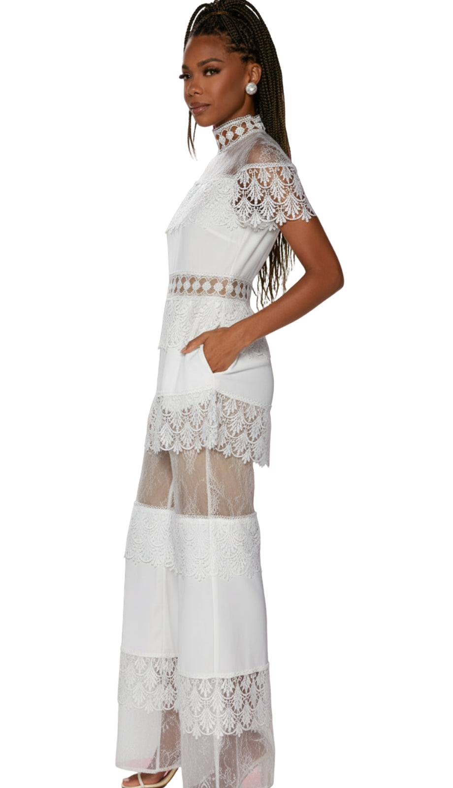 Love the Queen 17541-WHT Jumpsuit