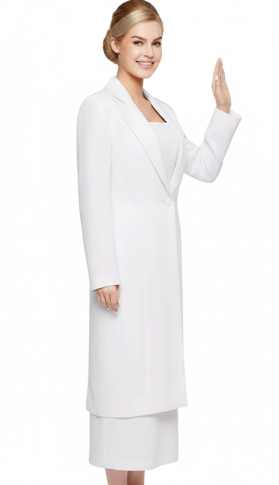 Nina Massini 2541-WHT Church Suit