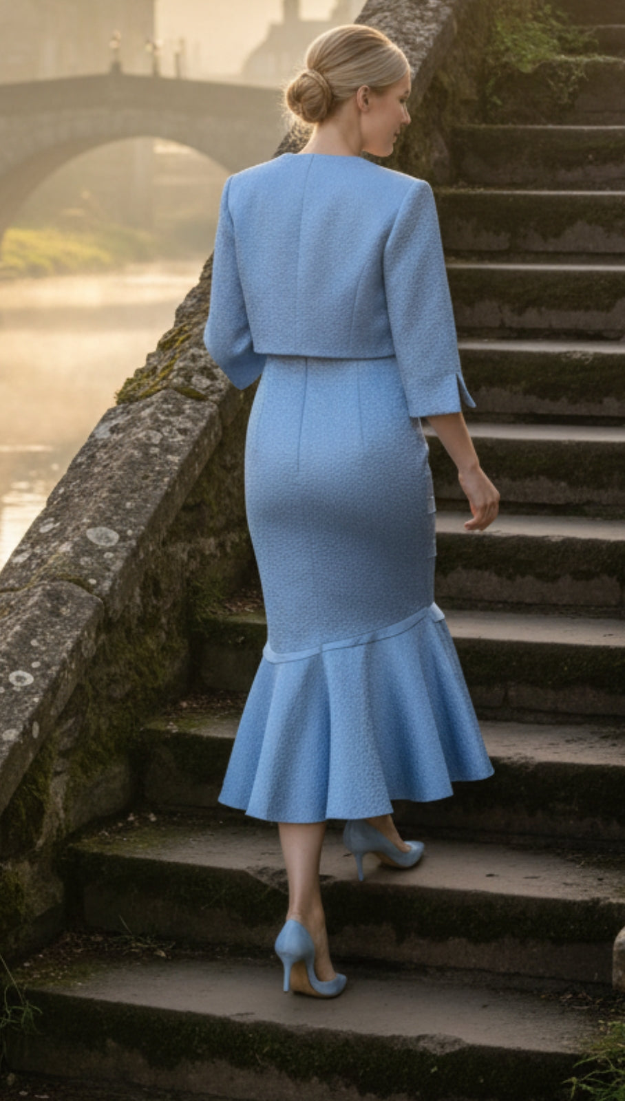 Nina Nischelle 2822-SKY Church Dress