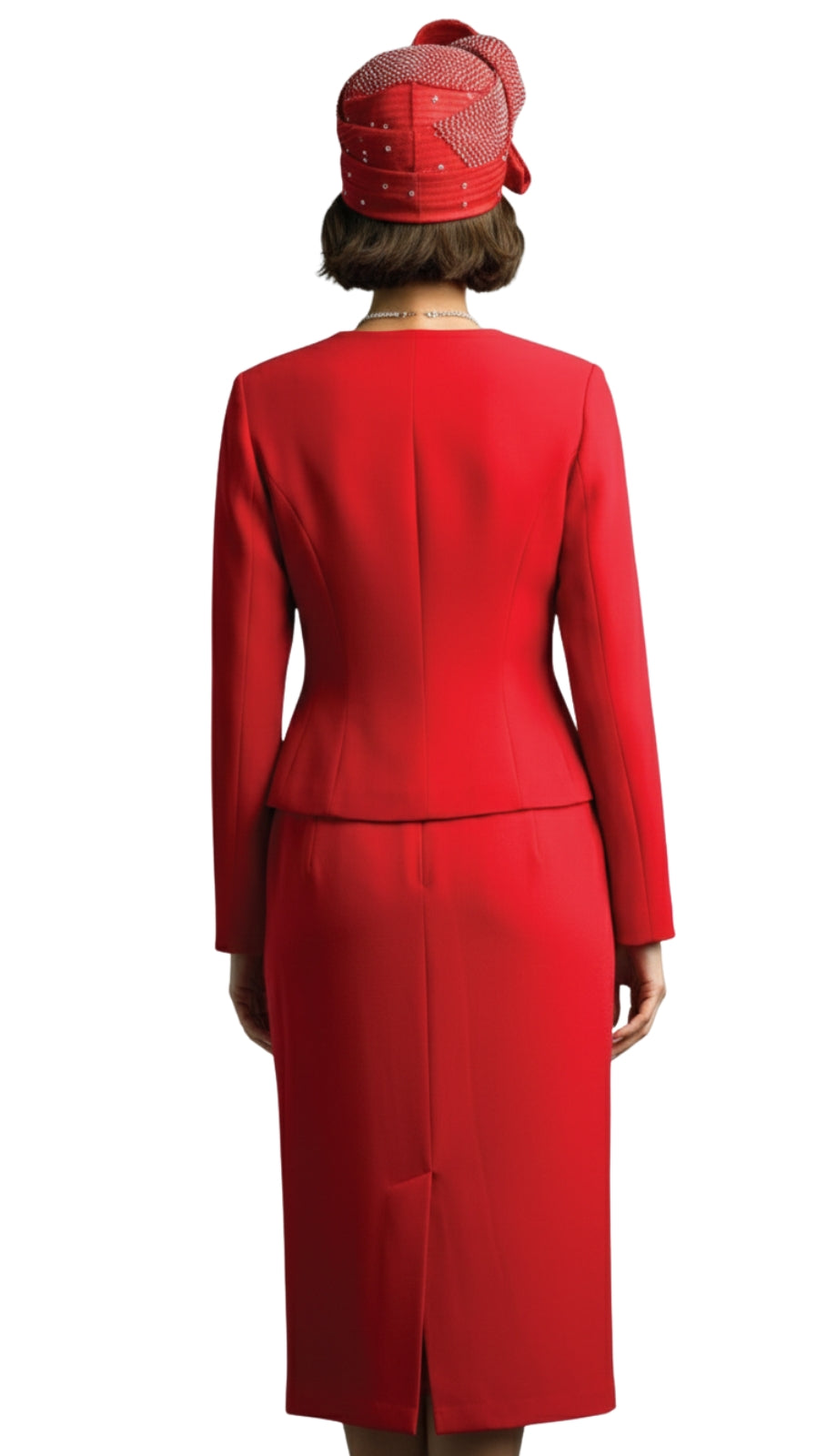 Lily And Taylor 2920-RED-QS Womens Church Skirt Suit