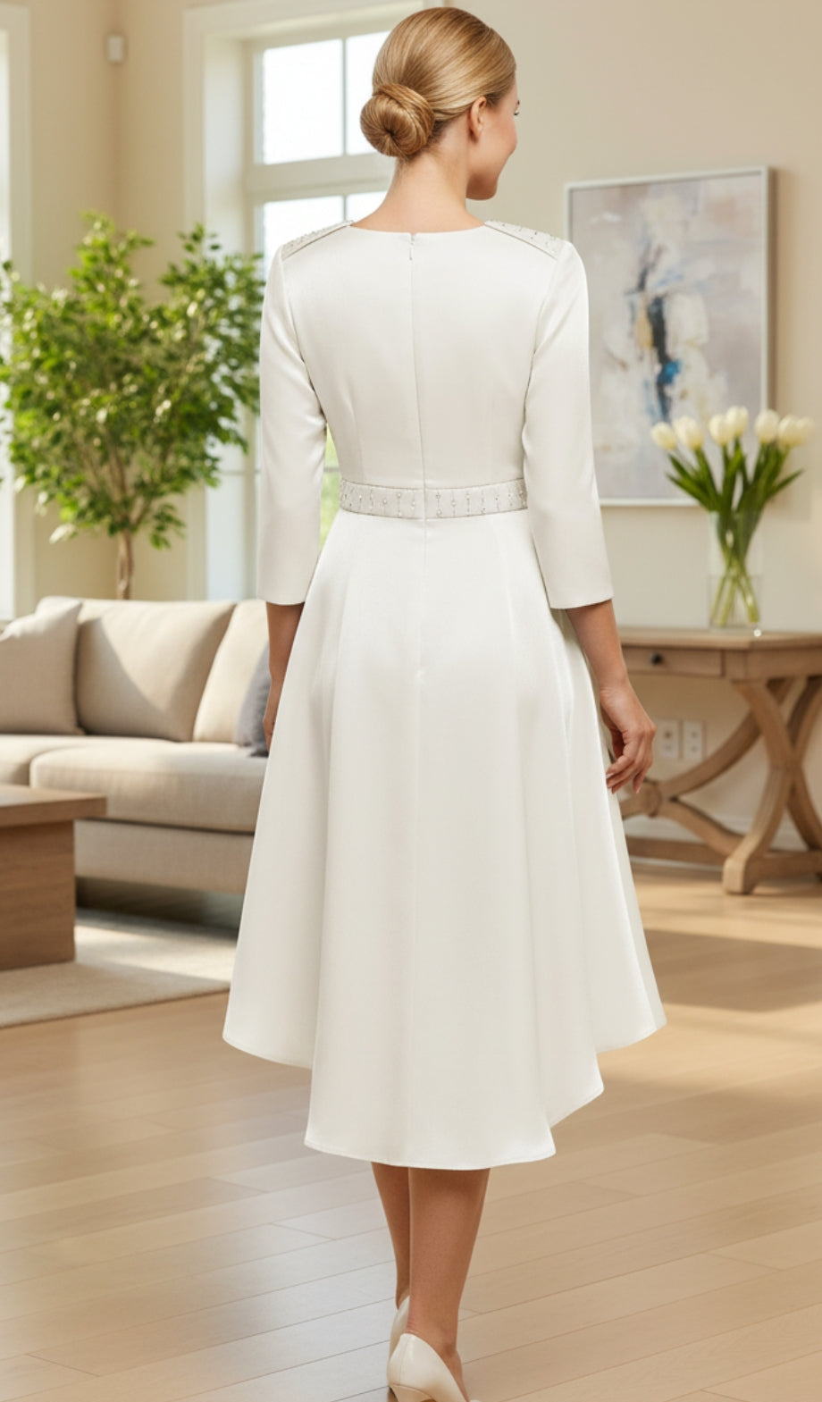 Nina Nischelle 2956-WHT-QS Church Dress
