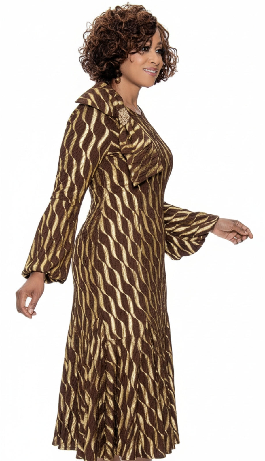 Dorinda Clark Cole 309021-BRN-QS Church Dress