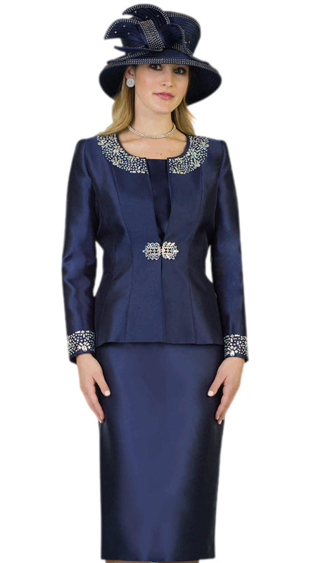 Lily And Taylor 3800-NVY Church Suit