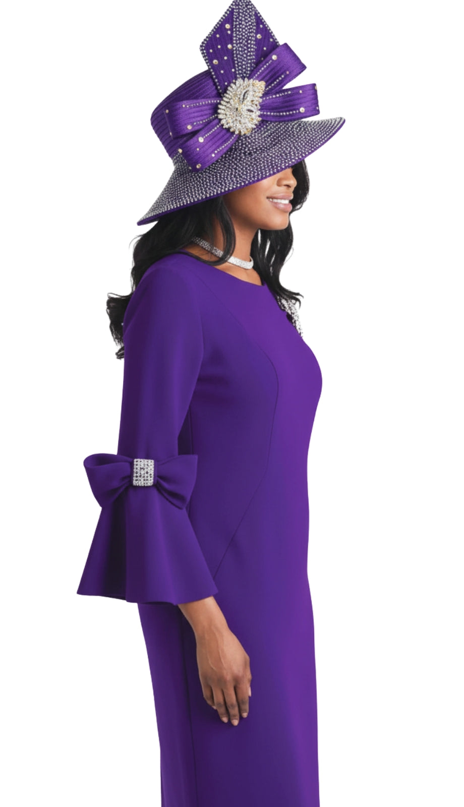 Lily And Taylor 4154-PUR Church Dress