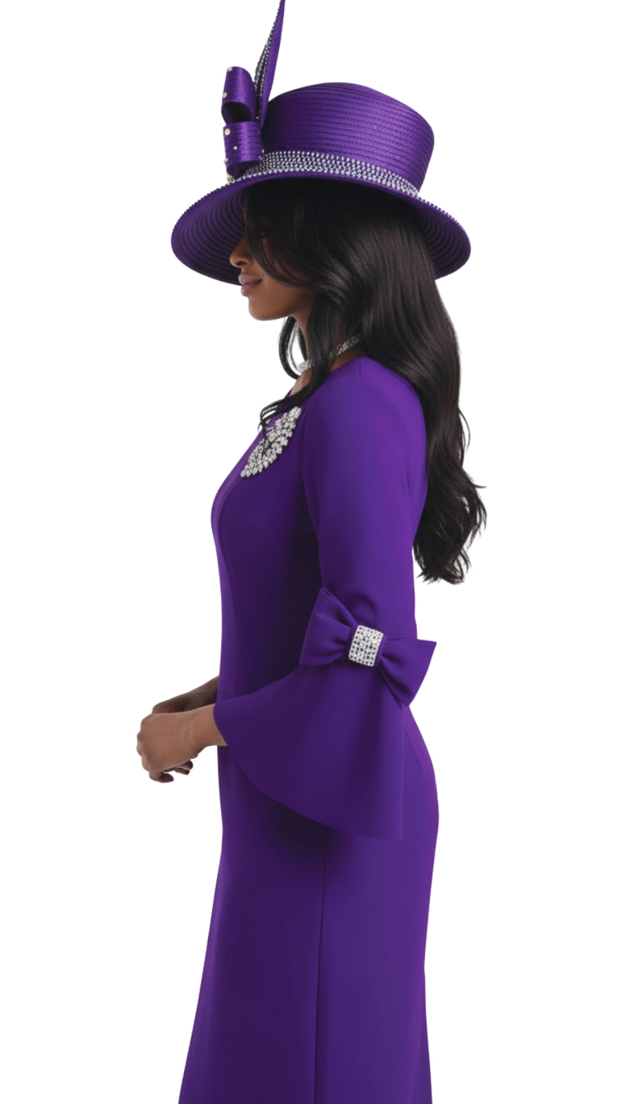 Lily And Taylor 4154-PUR Church Dress