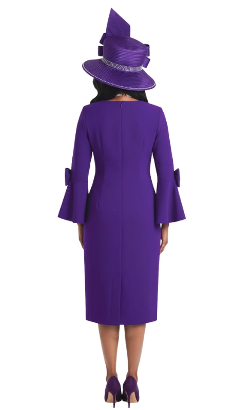Lily And Taylor 4154-PUR Church Dress