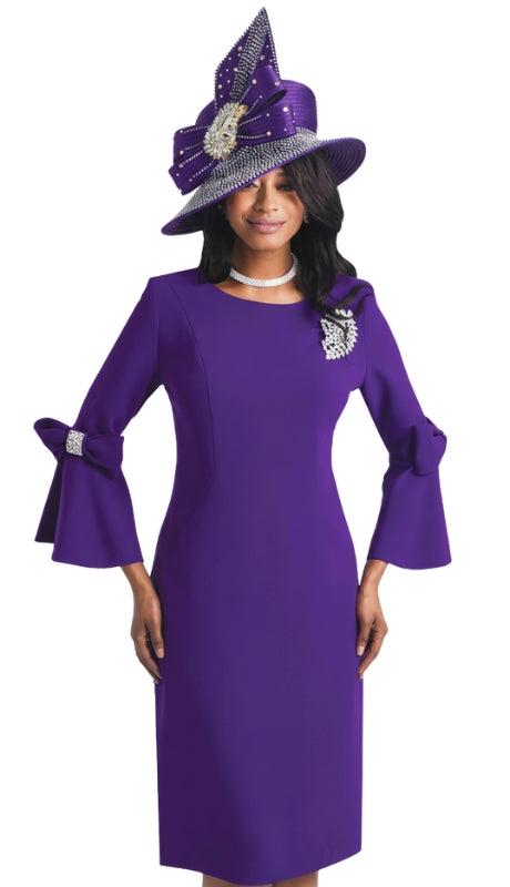 Lily And Taylor 4154-PUR Church Dress