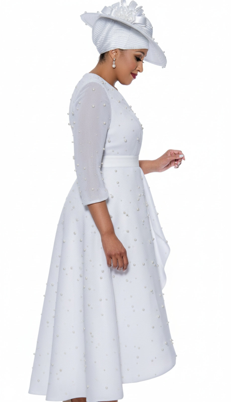 Dorinda Clark Cole 4371-WHT-QS Church Dress