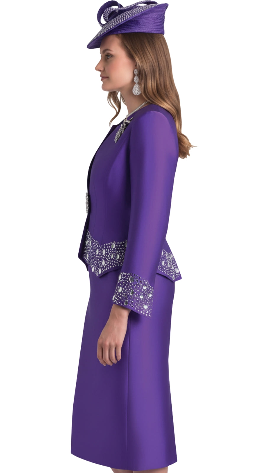 Lily And Taylor 4498-PUR Church Suit