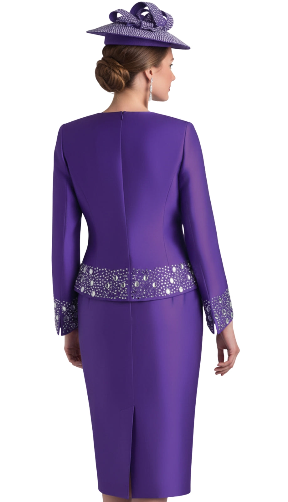 Lily And Taylor 4498-PUR Church Suit
