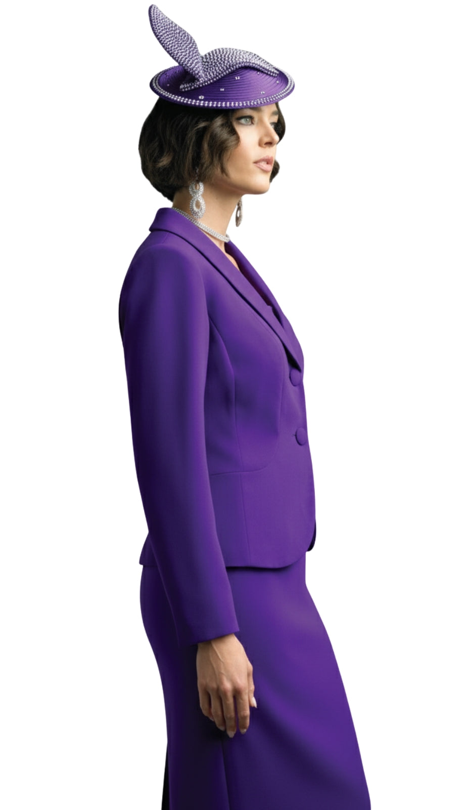 Lily And Taylor 4529-PUR-QS Church Suit