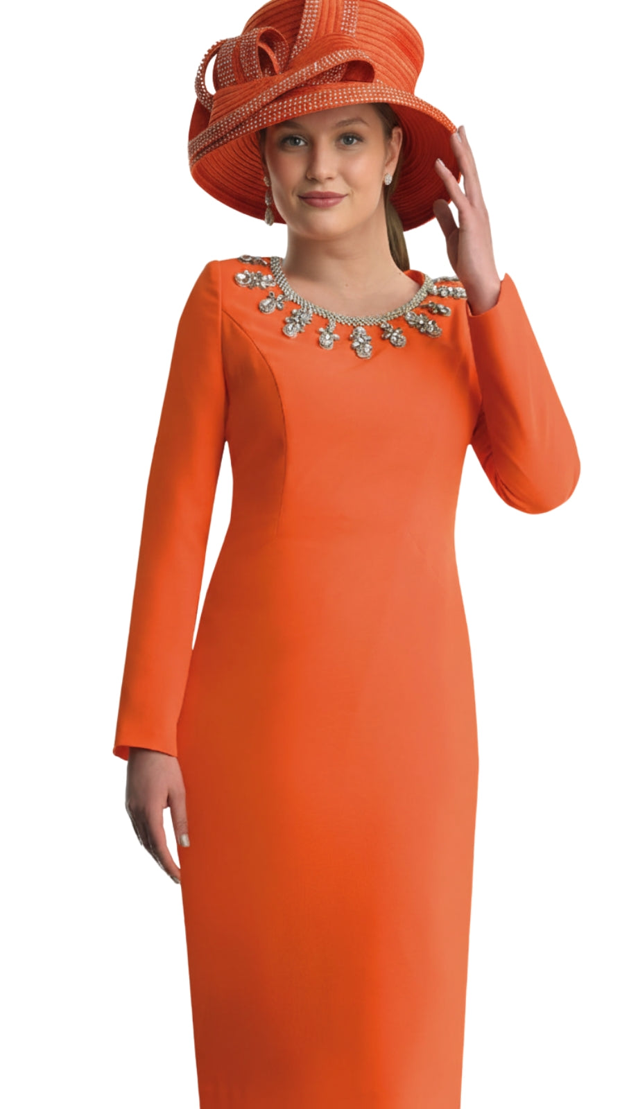 Lily and Taylor 4787-ORG Church Dress