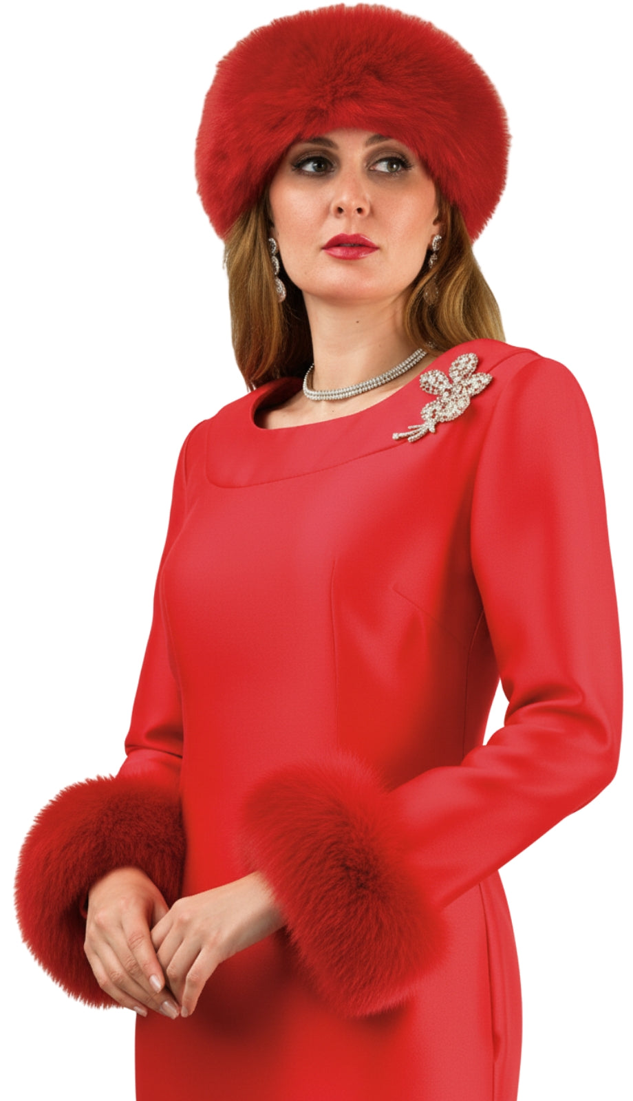 Lily And Taylor 4825-RED Church Dress Church Dress