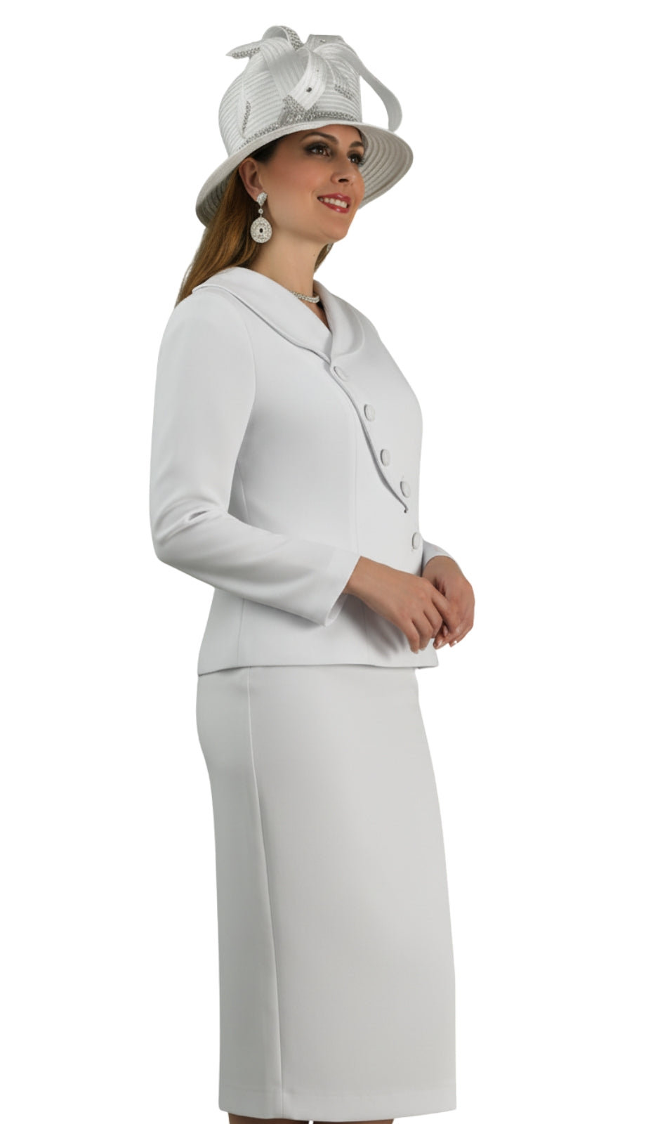 Lily And Taylor 4877-WHT Church Suit