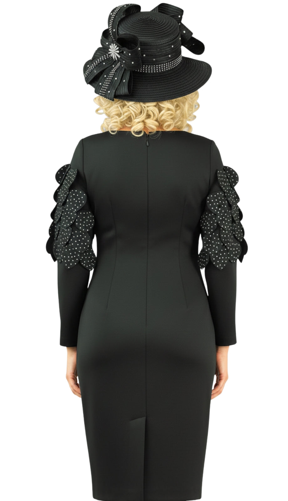 Lily And Taylor 4901-BLK Knit Church Dress