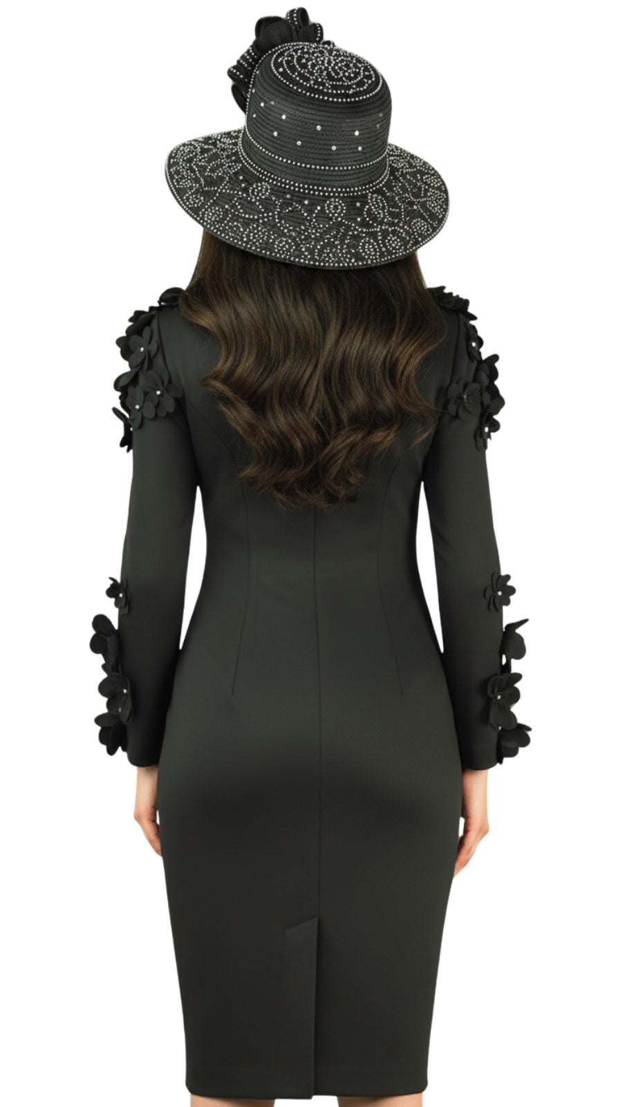 Lily And Taylor 4904-BLK Knit Church Dress