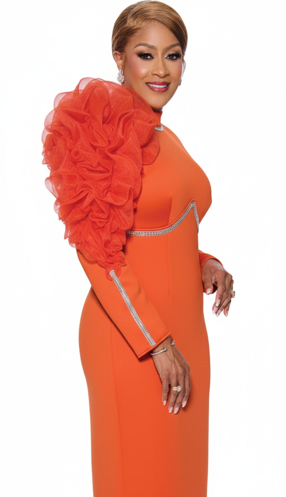 Dorinda Clark Cole 5141-ORG-QS Church Dress