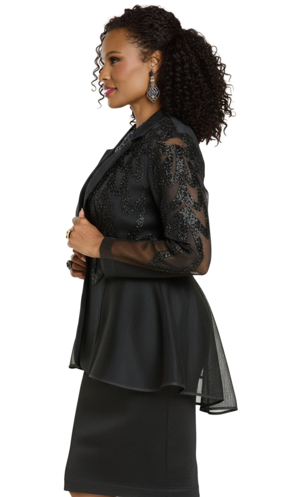 Donna Vinci 5865-BLK Church Suit