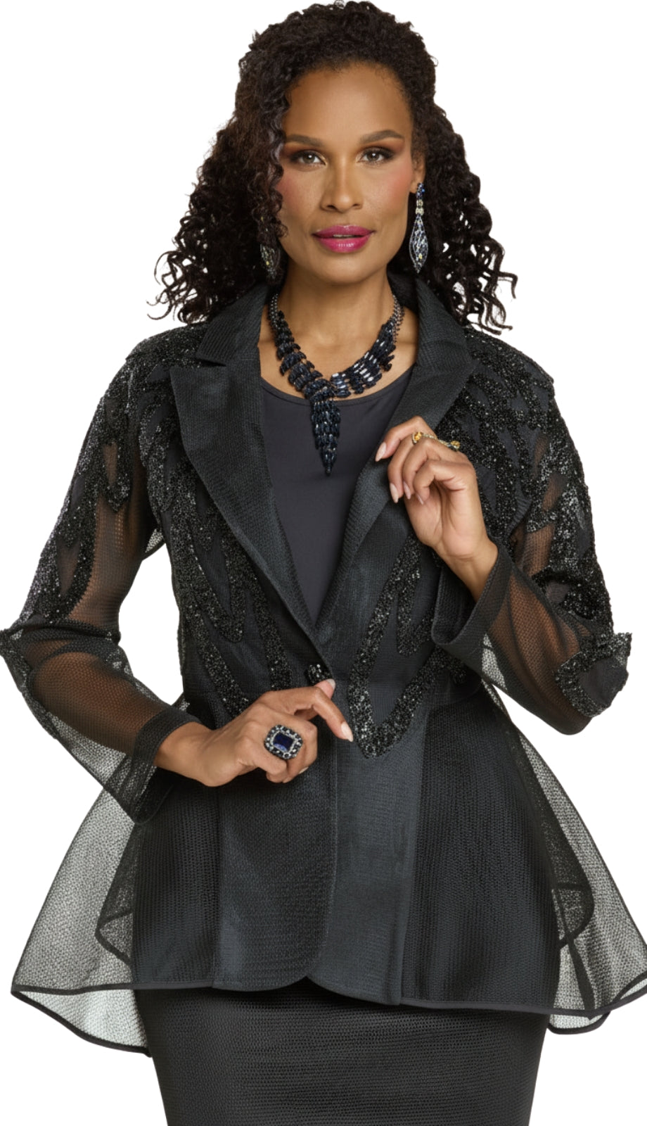 Donna Vinci 5865-BLK Church Suit