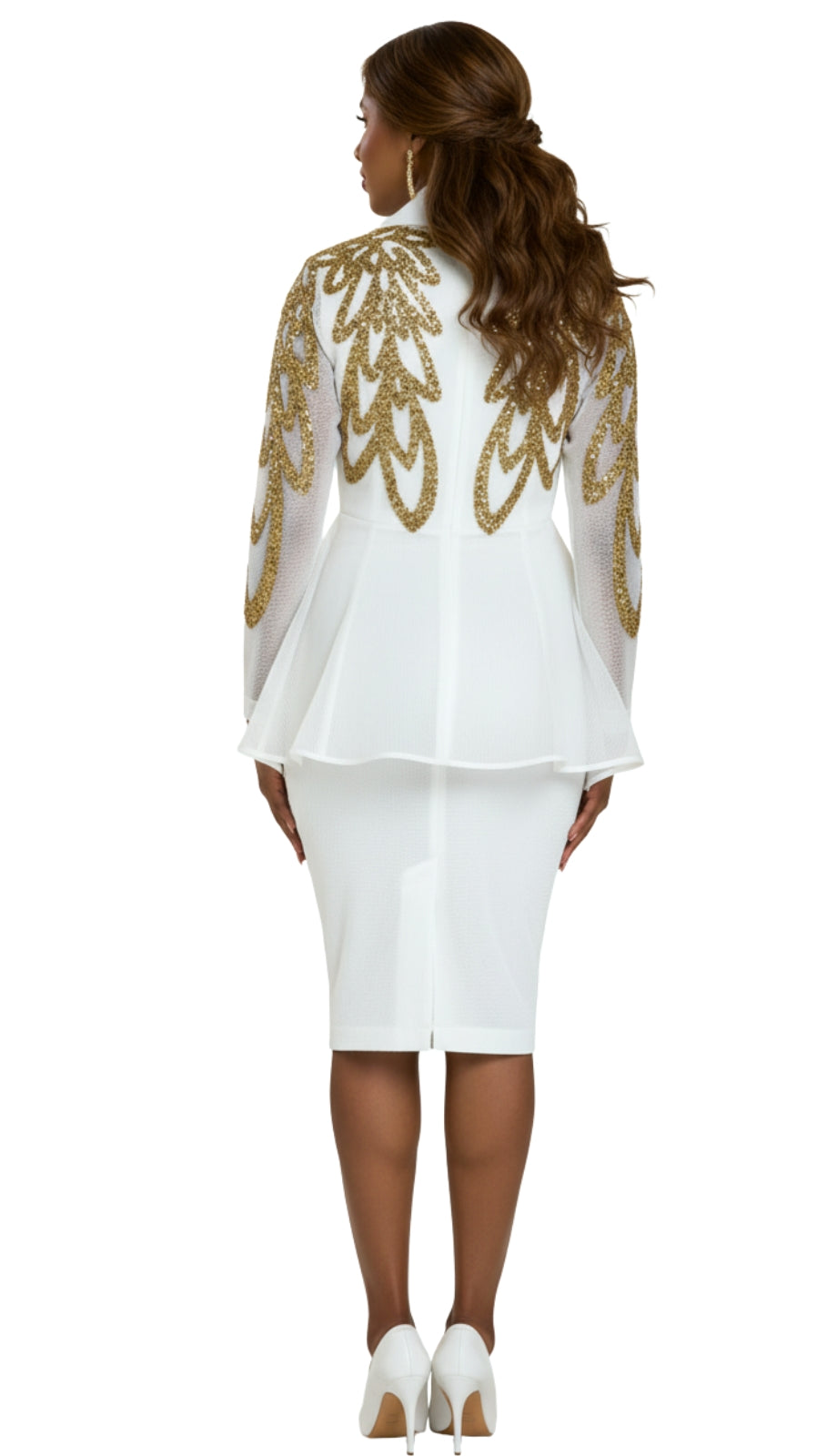 Donna Vinci 5865-WWG-QS Church Suit