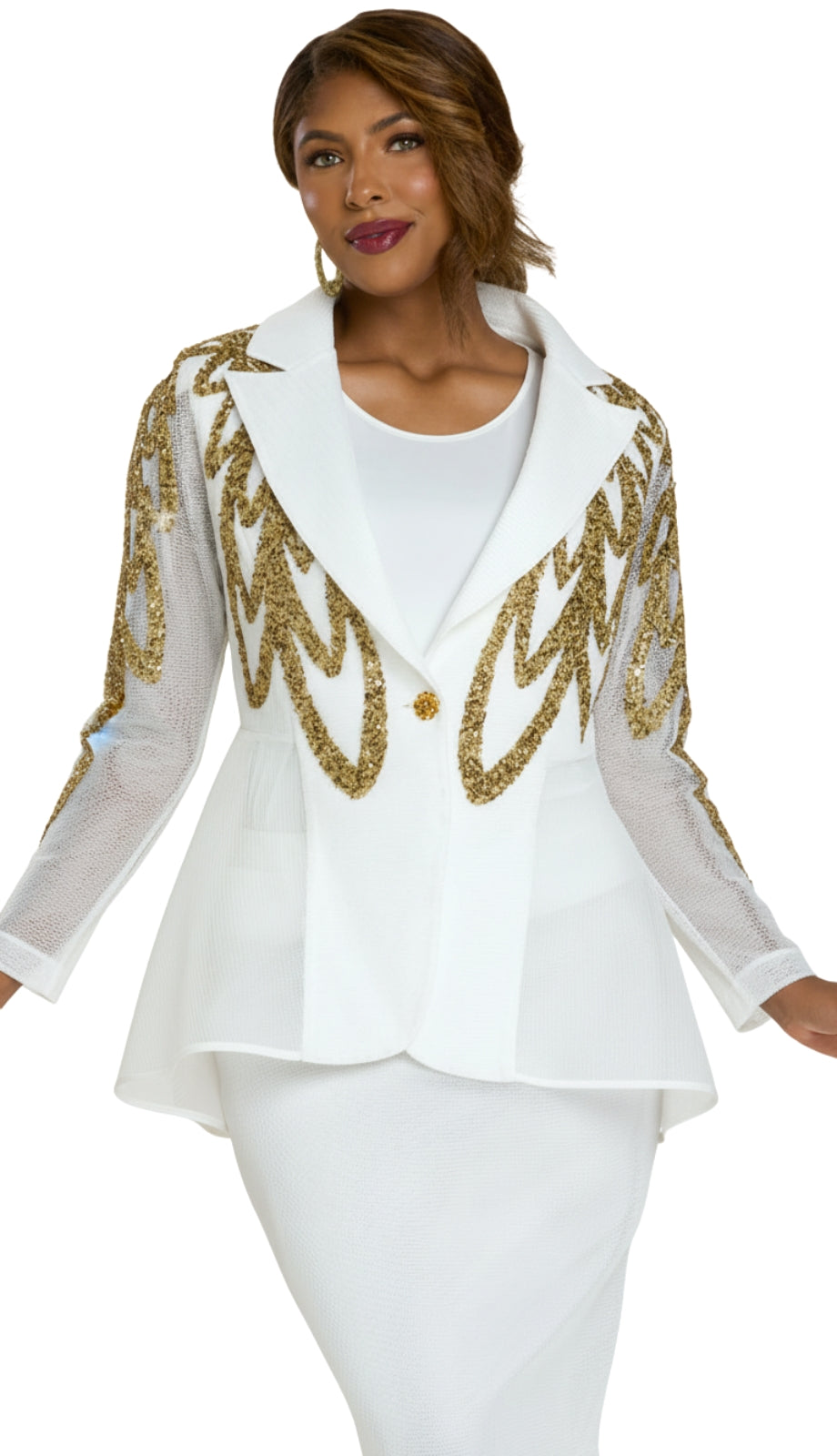 Donna Vinci 5865-WWG-QS Church Suit