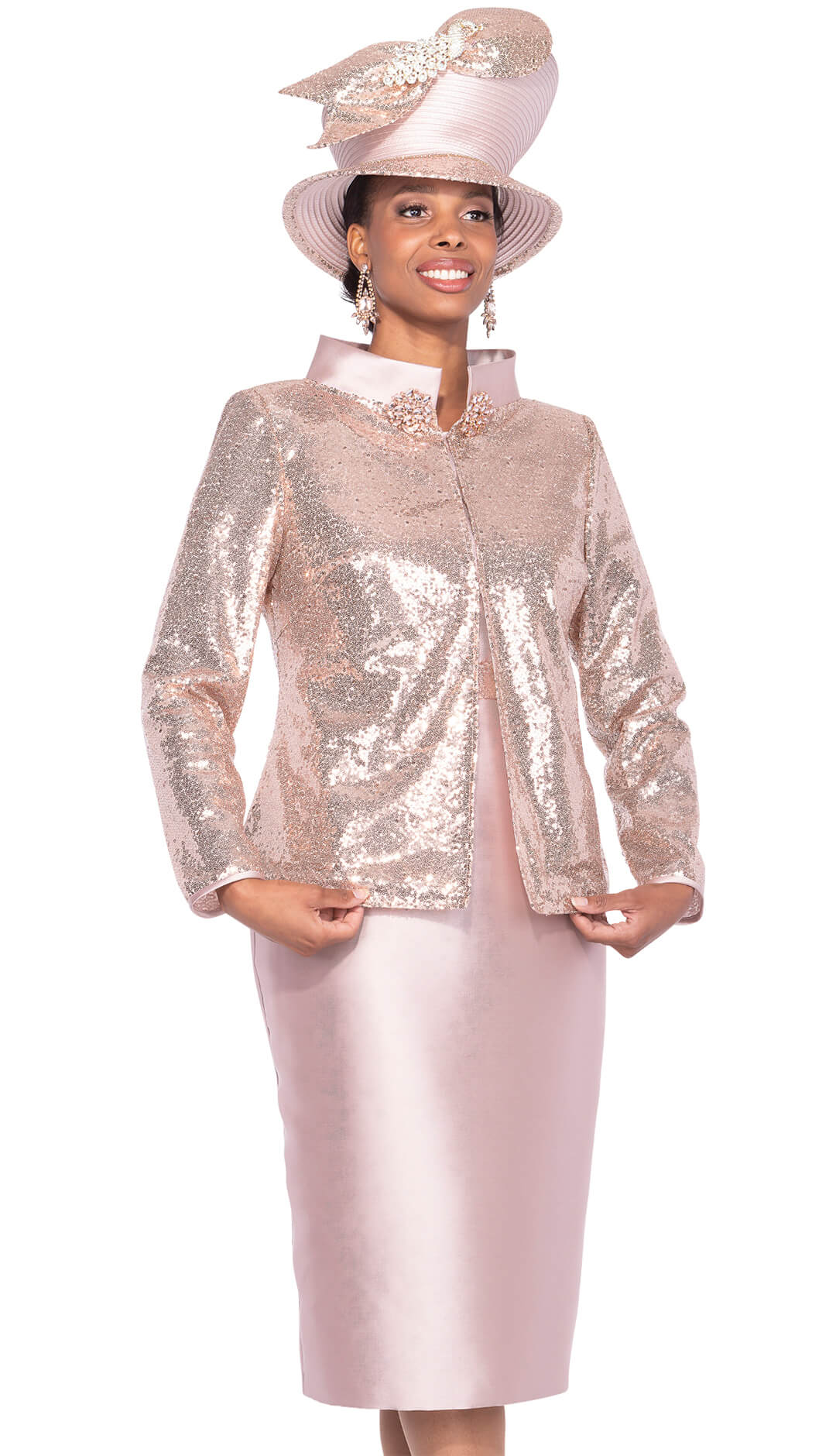 sequin church dress Winter Church Dresses for Women New Women's Solid Color Sequin Bead Round Neck Long Sleeved Fashionable Temperament Skirt Style B-35 Black M