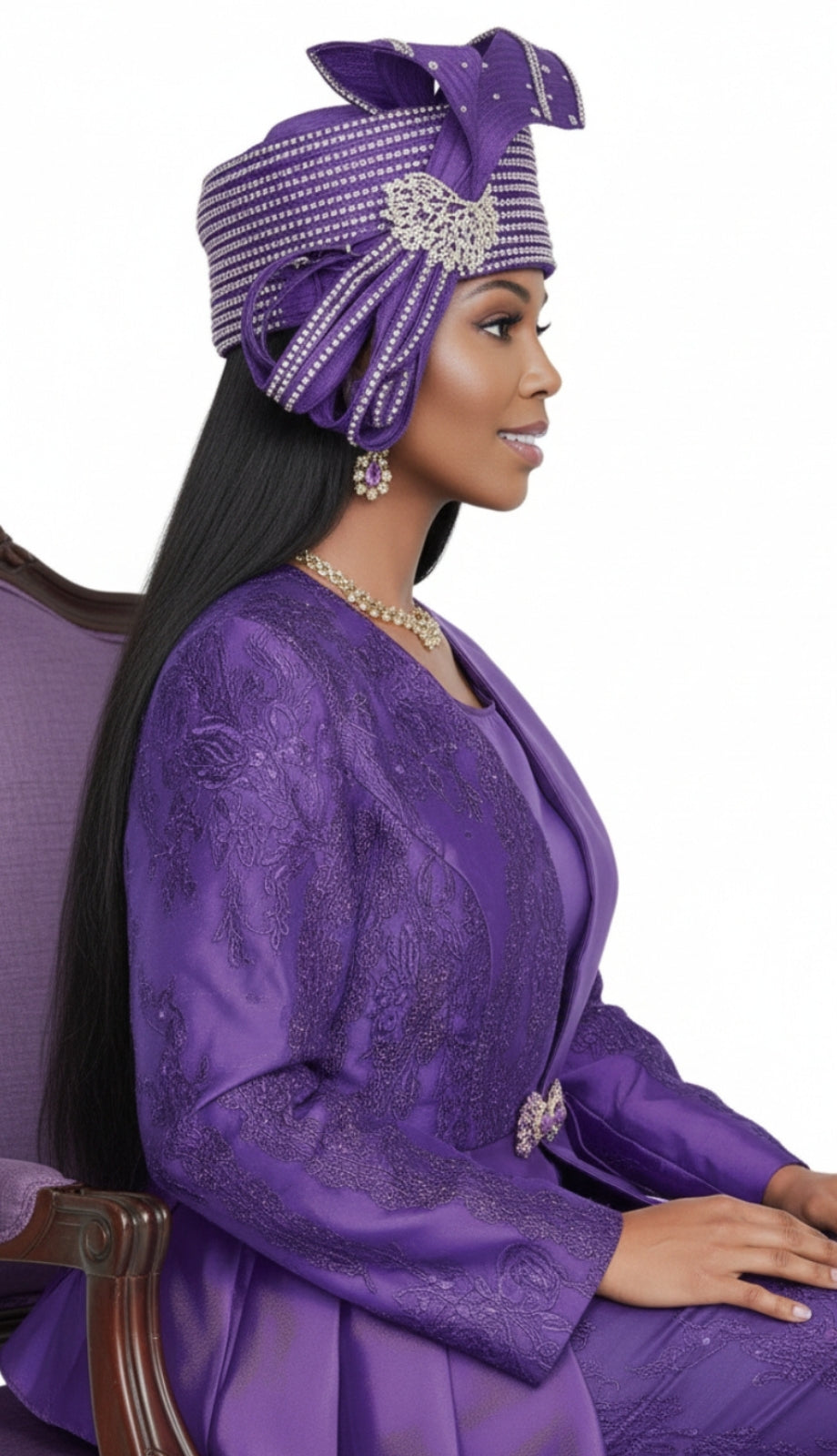 Champagne Italy 5930-PUR Church Suit