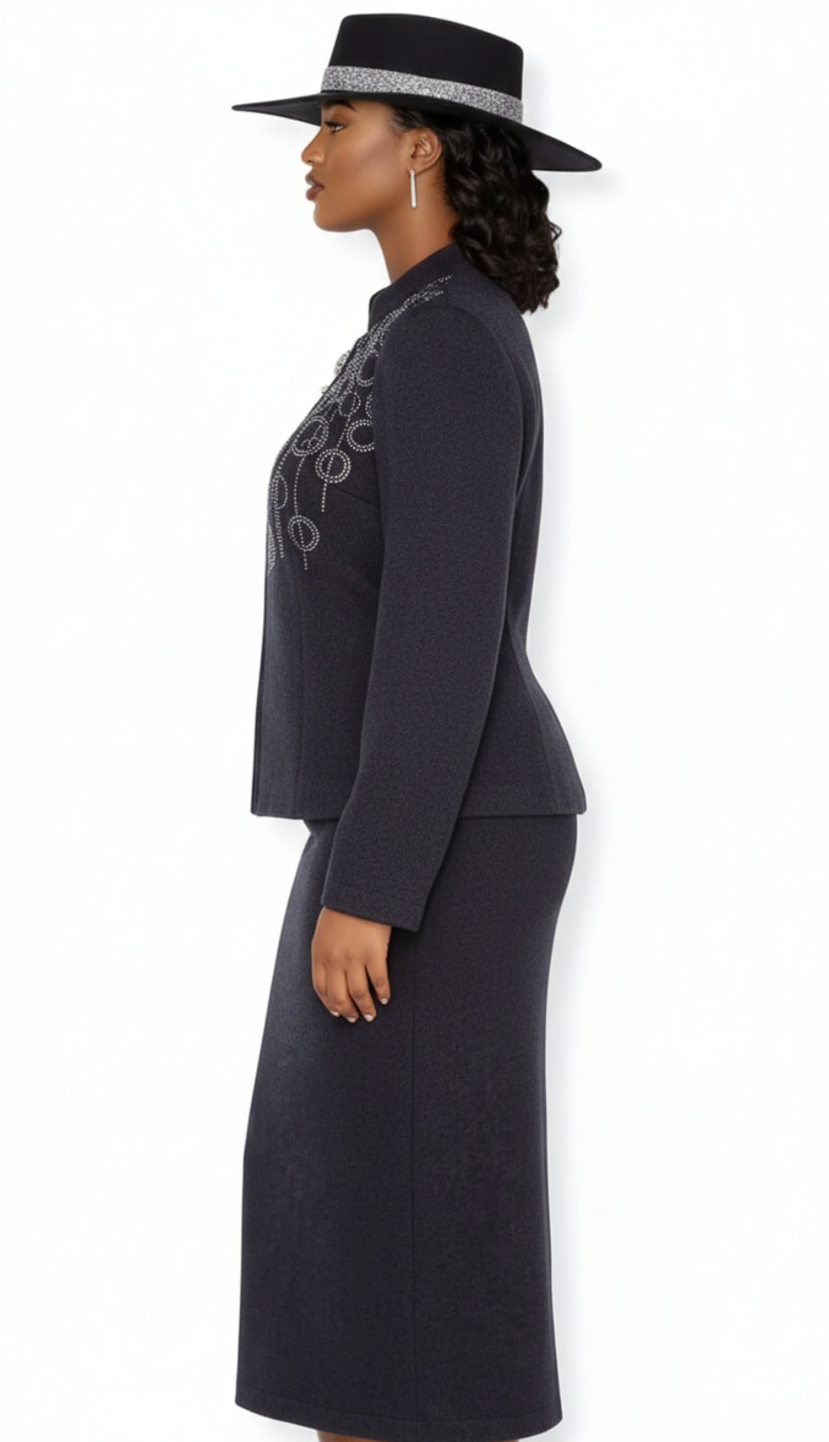 Elite Champagne 5966-BLK Church Suit