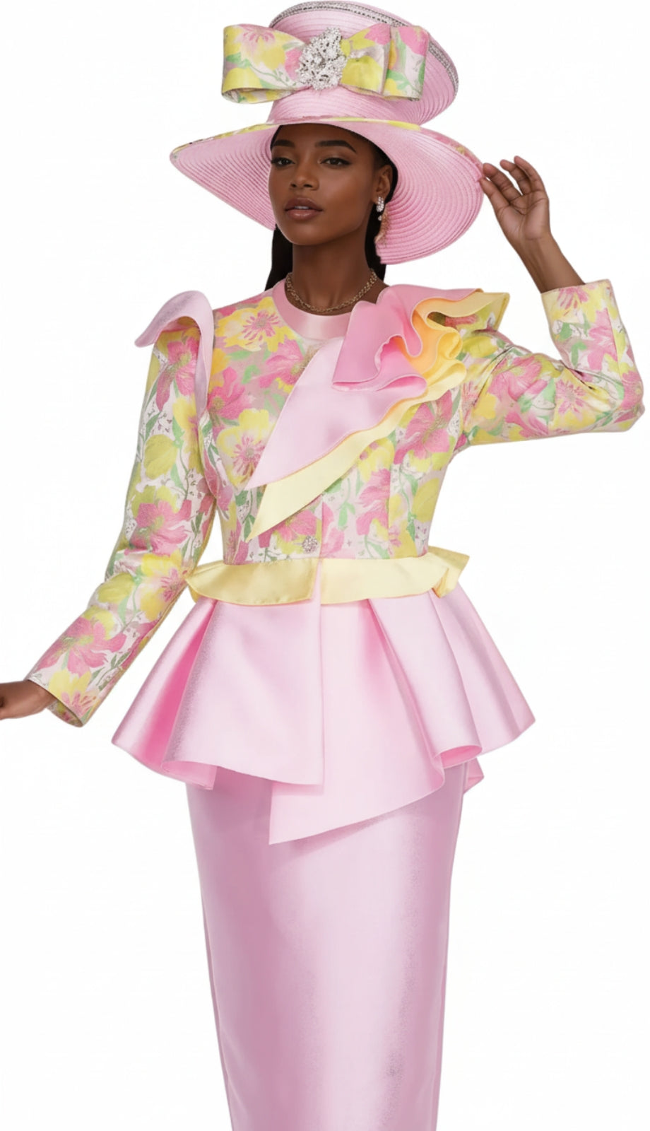 Champagne Italy 6011-PNK Church Suit