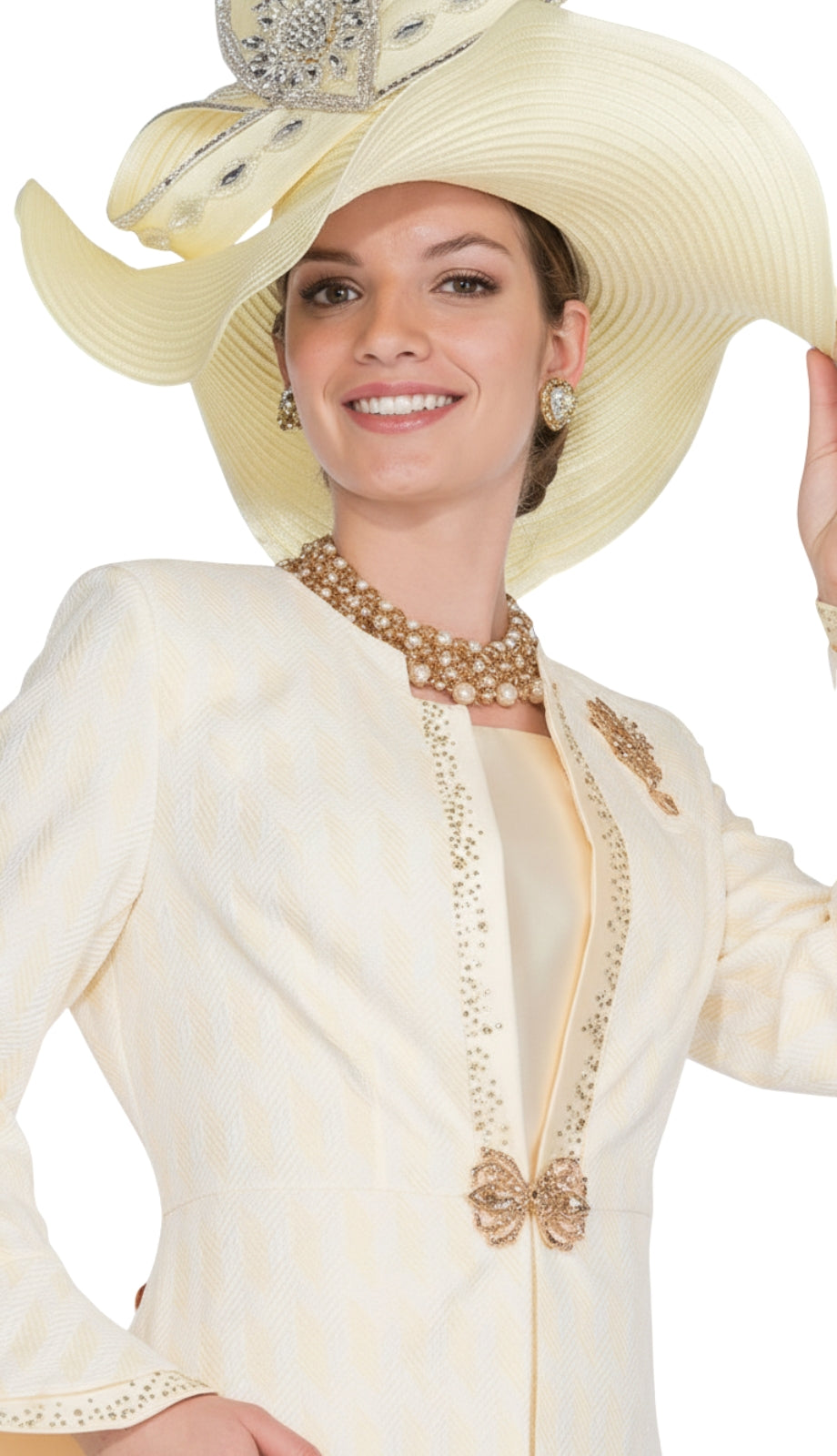 Elite Champagne 6052-YLW Church Jacket Dress