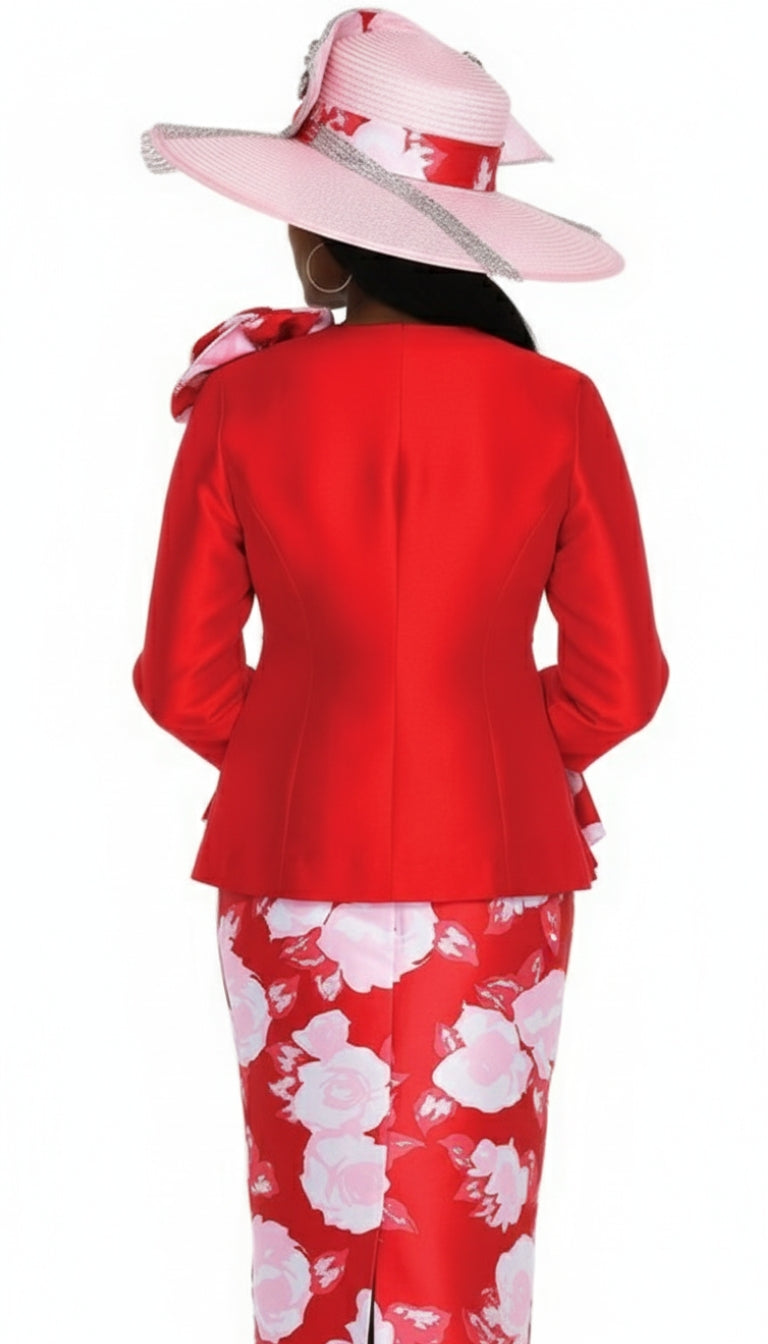 Aussie Austine 6061-RED Church Suit for Ladies
