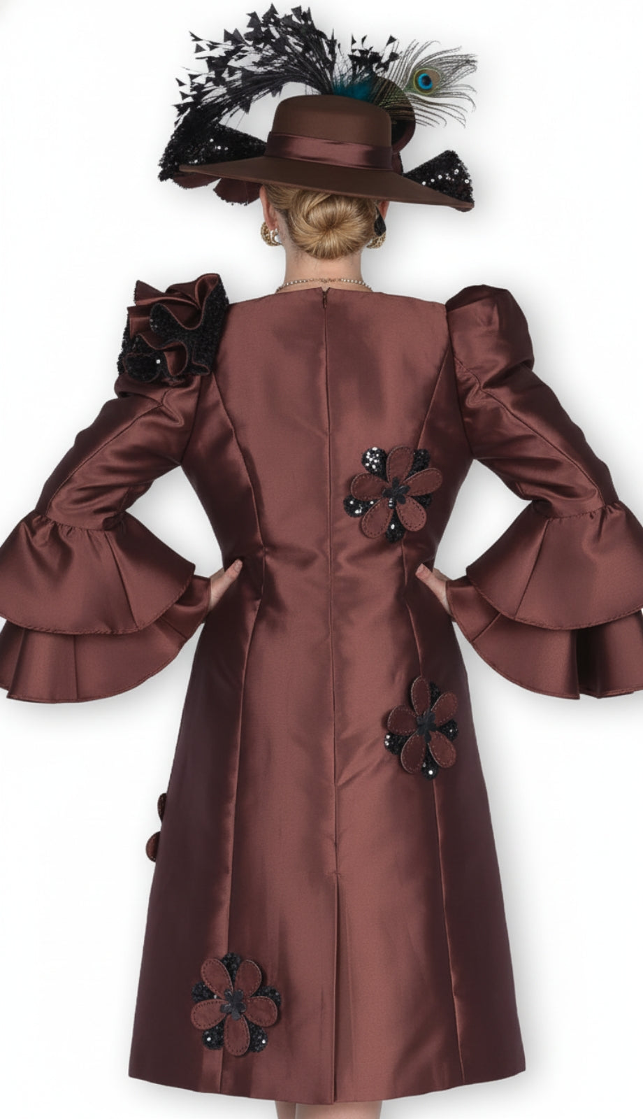 Elite 6172-BRN Church Dress