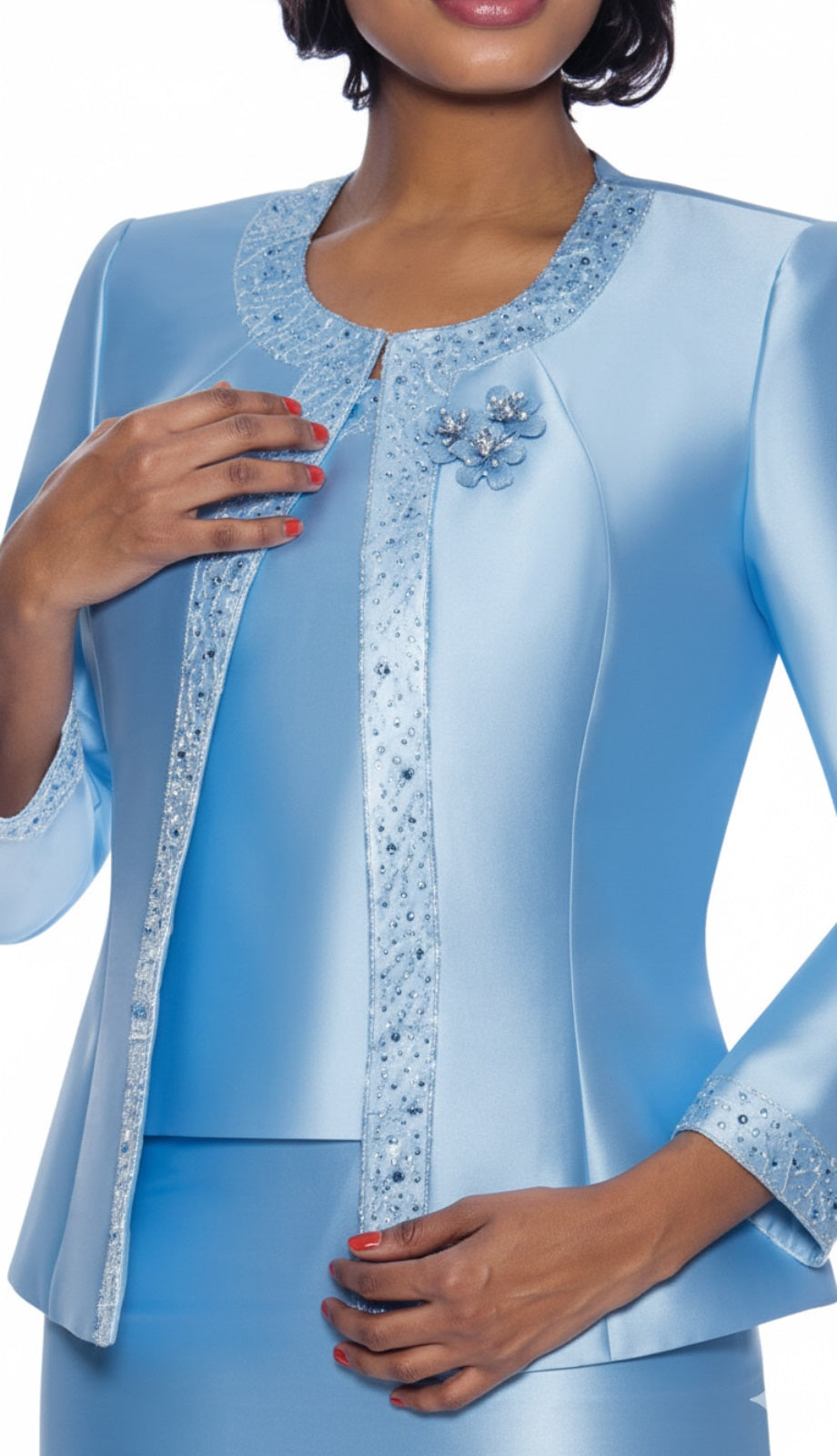 Terramina 7637-BLU-CO Womens Church Suit