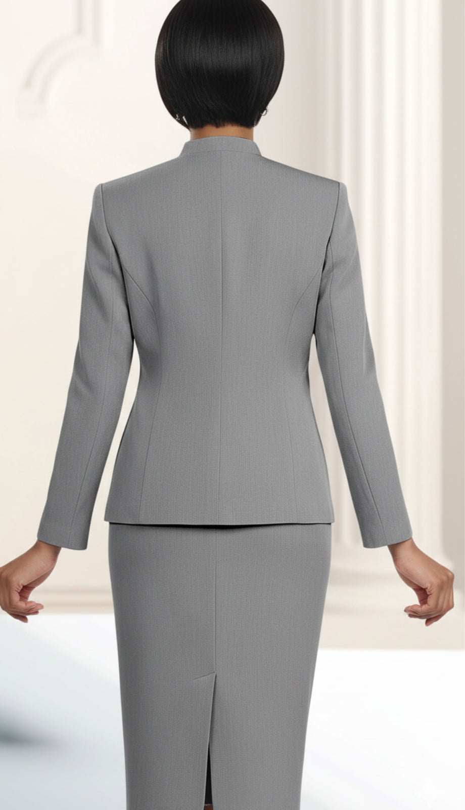 Ben Marc 78096-SIL-CO Womens Suit