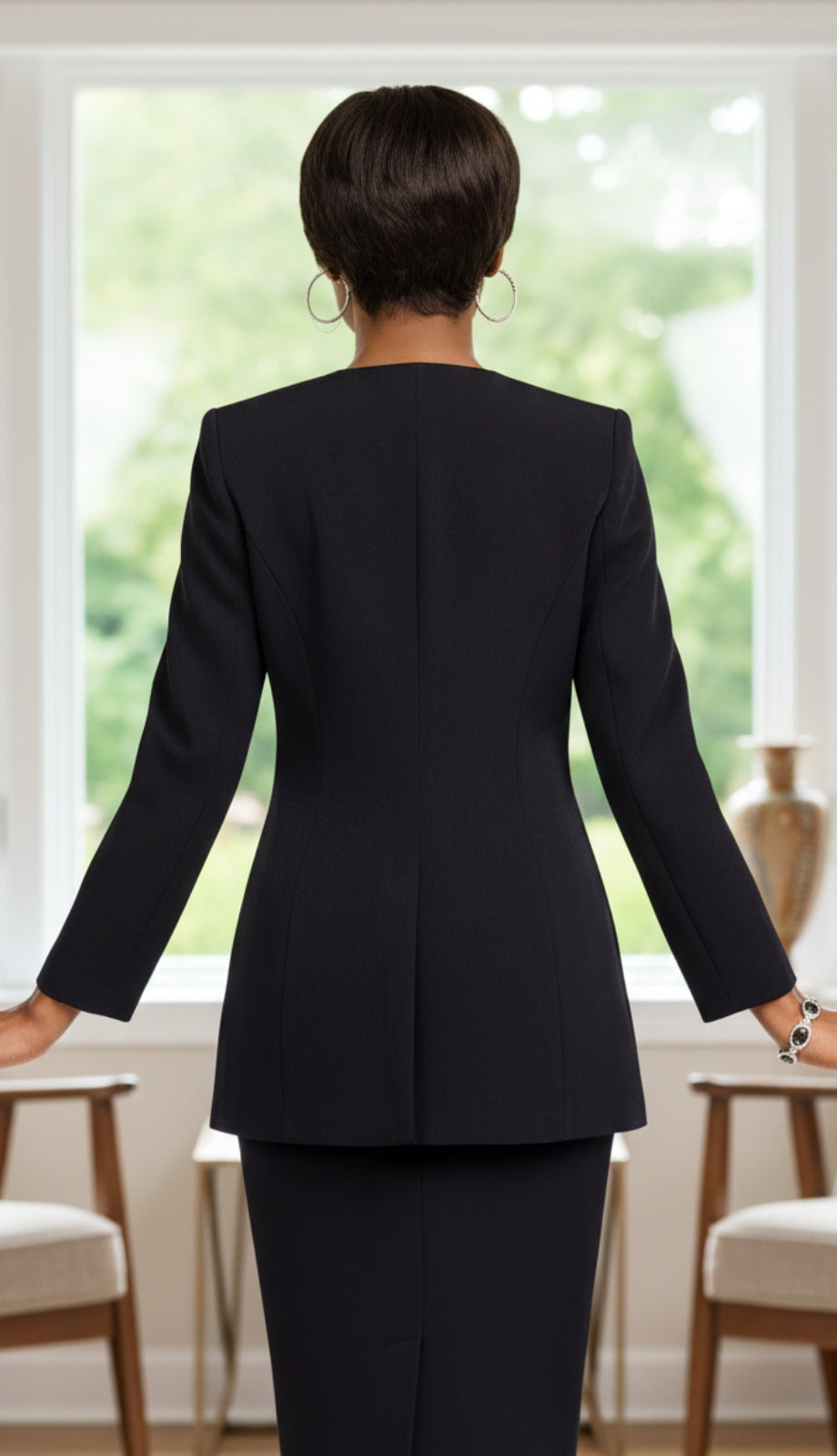 Ben Marc 78099-BLK Usher Church Suit