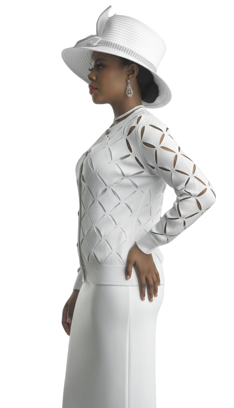 Lily And Taylor 800-WHT Church Suit