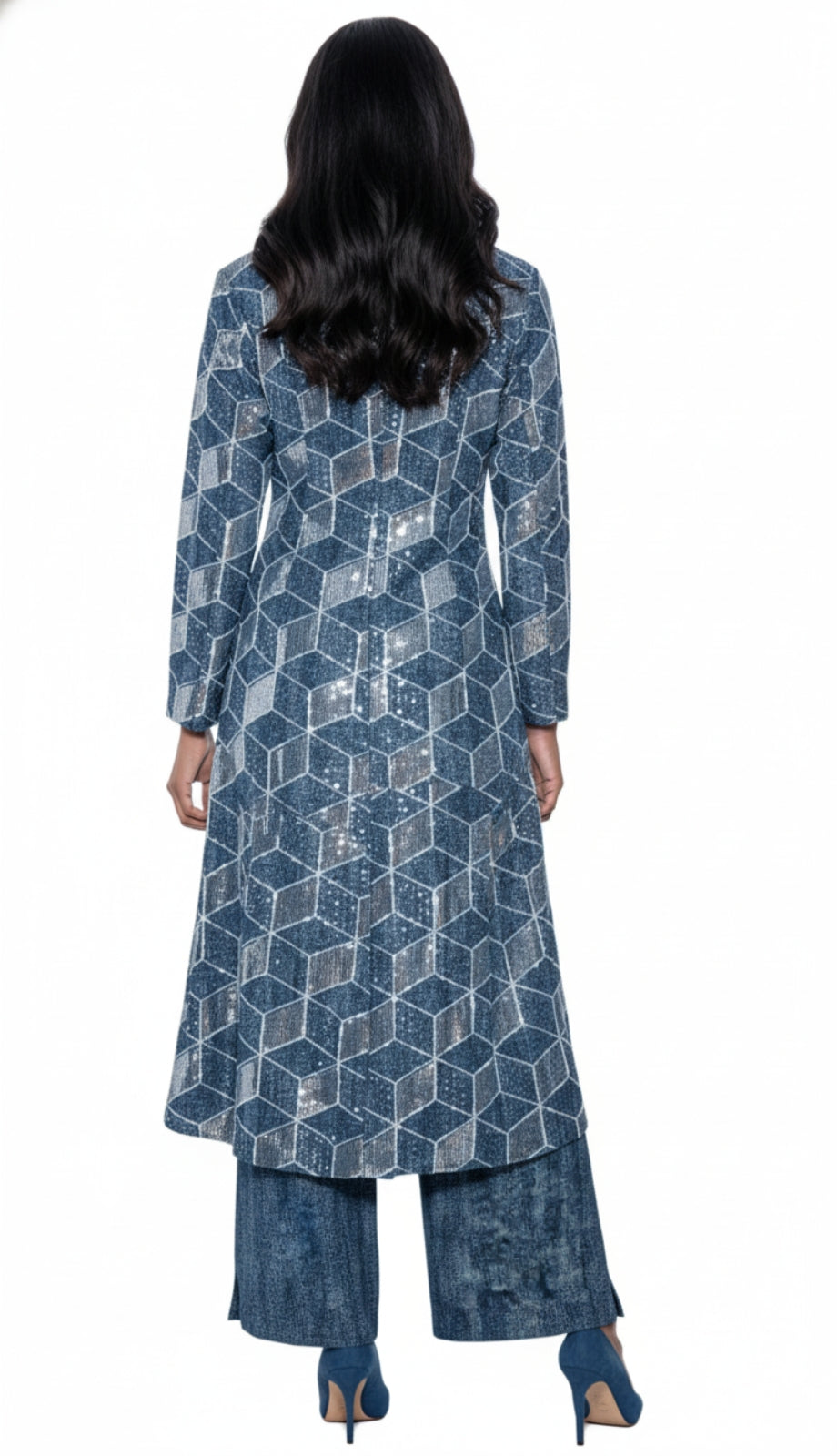 Devine Sport 800143-BLU-QS Church Pant Suit