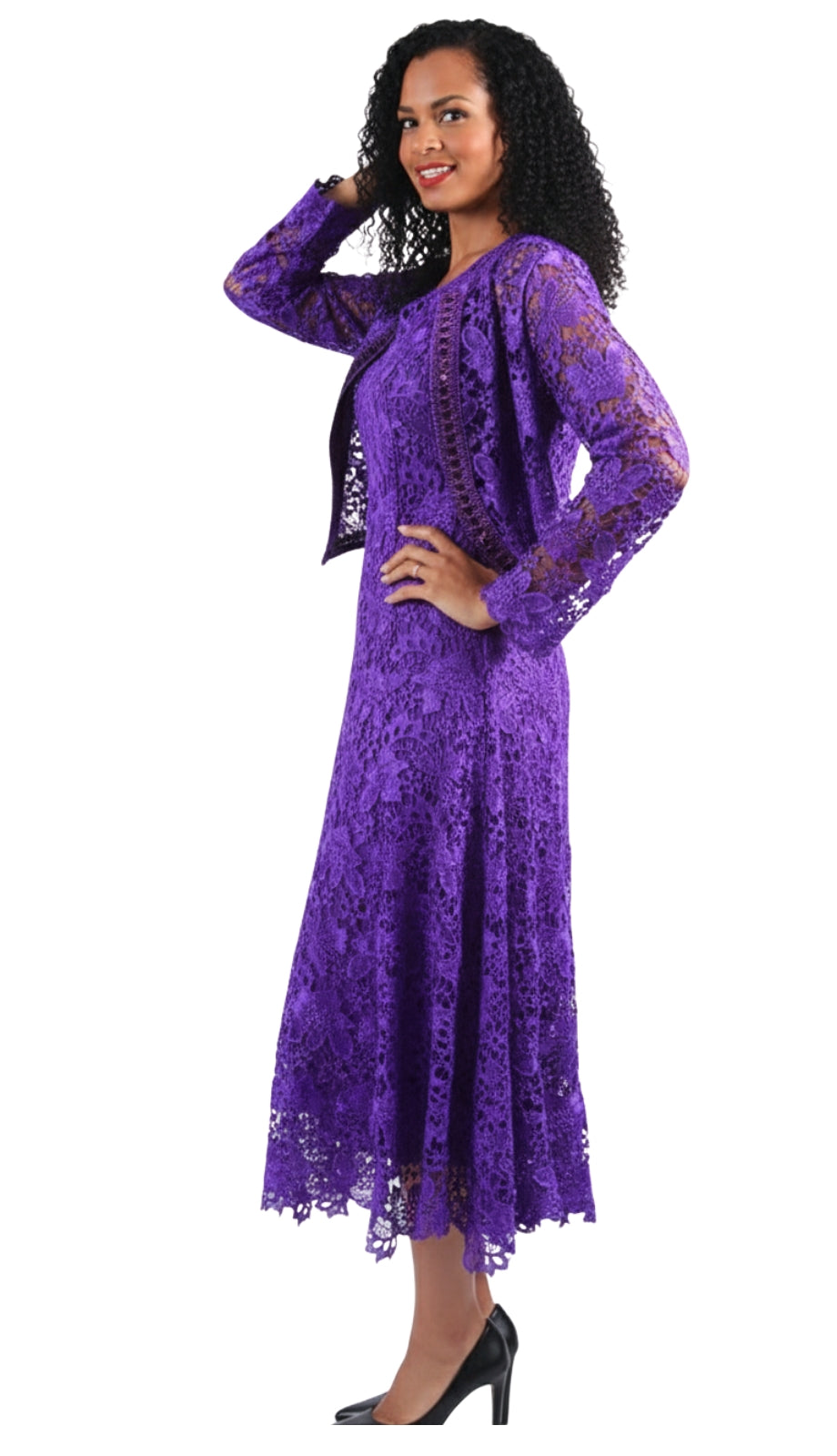 Diana Couture 8190-PUR Church Dress