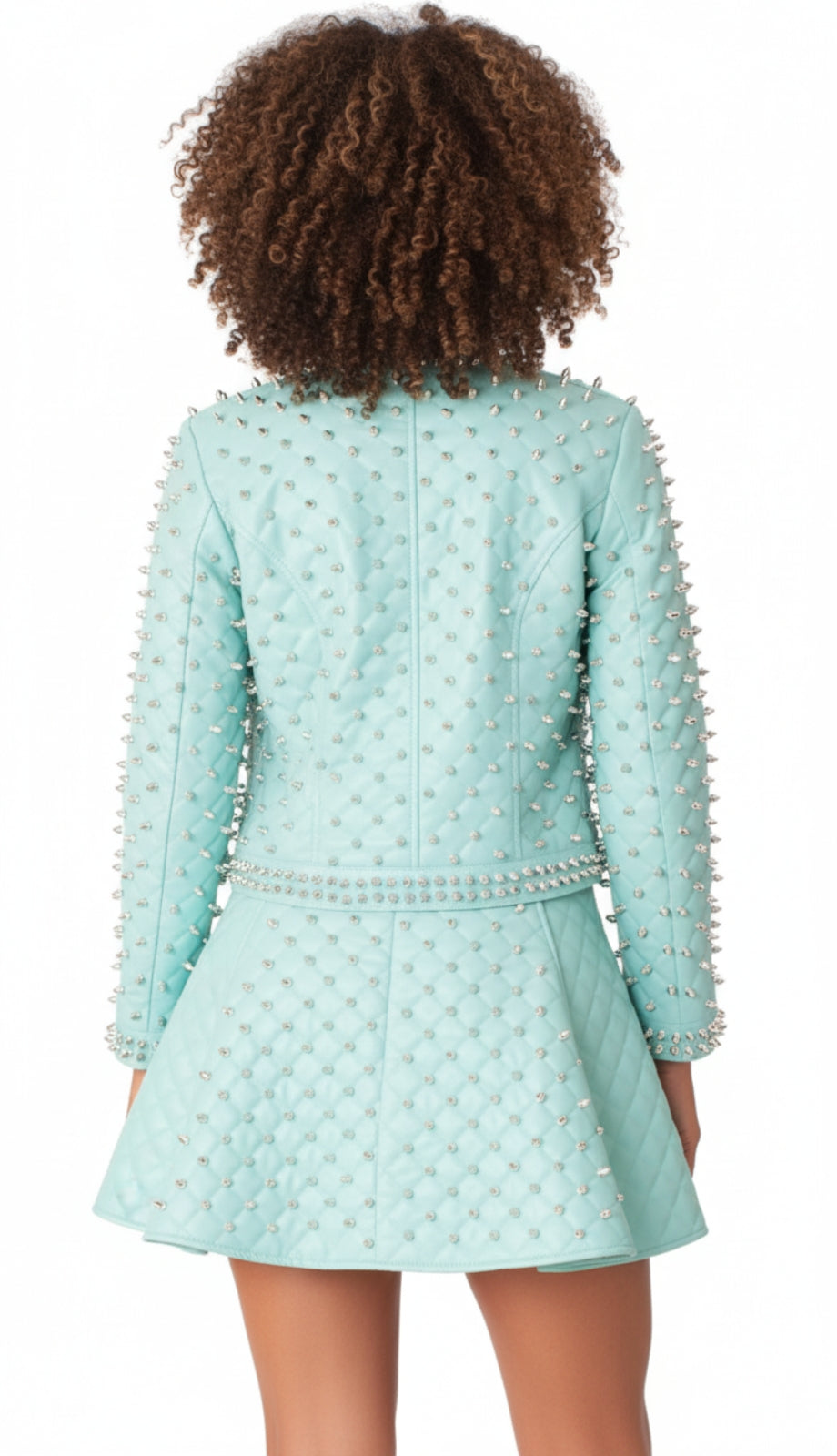 For Her 81933-QS ( 1pc Studded Faux Jacket )