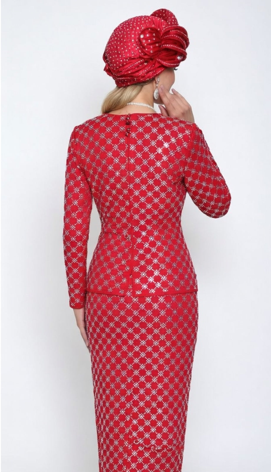 Lily and Taylor 853-RED Church Suit