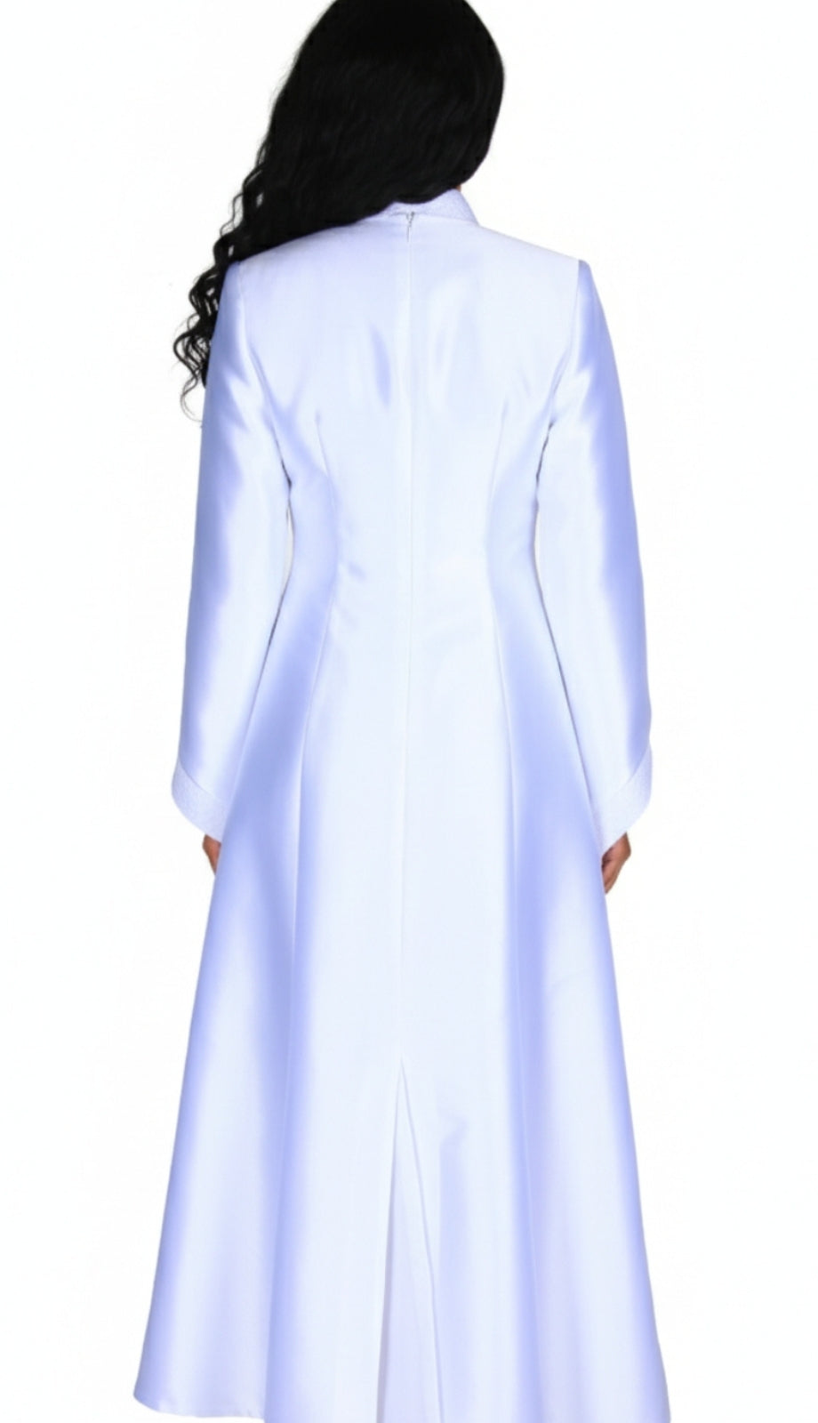 Diana Couture 8595-WB ( 1pc Silk Women Sunday Robe For Church )