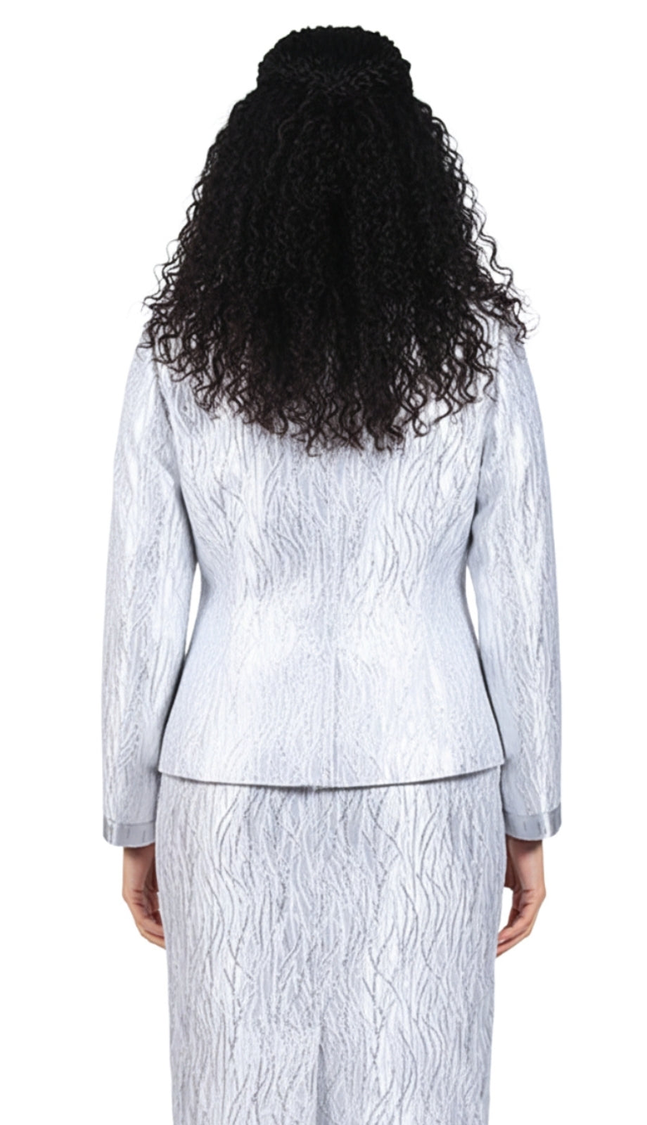 Diana Couture 8666-SLV Church Suit