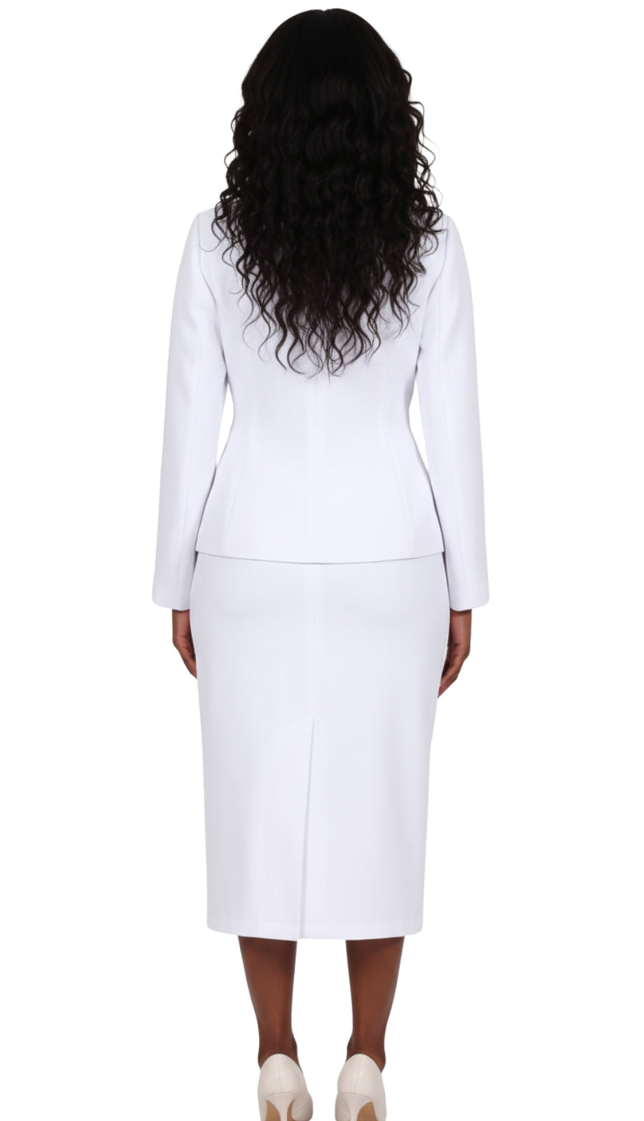 Diana Couture 9093-WHT Church Suit