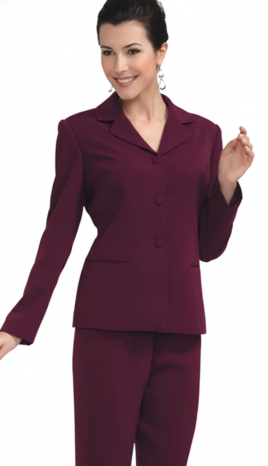 Nina Massini 9297-BUR Usher Suit Pant Suit